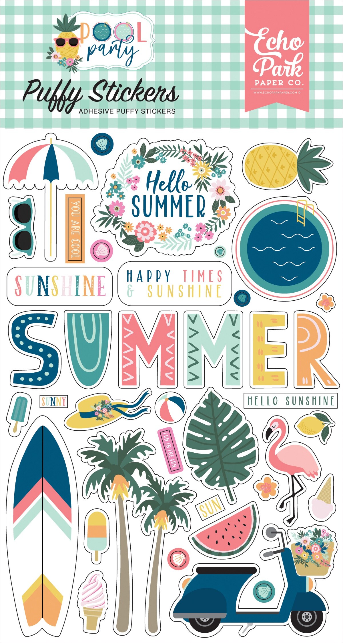 Pool Party Puffy Stickers- | Michaels