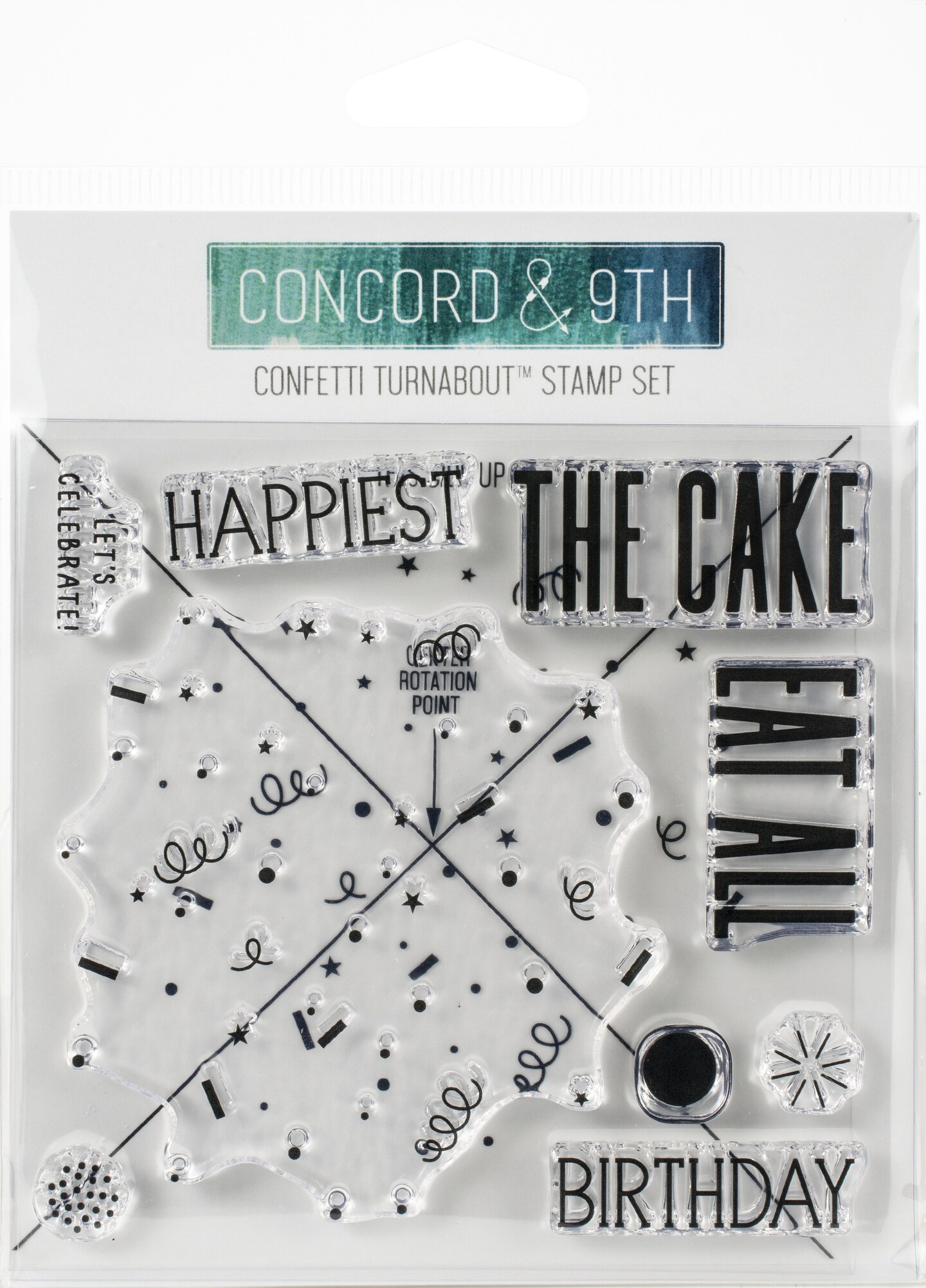 Concord & 9Th Clear Stamps 4"X4"-Confetti Turnabout | Michaels