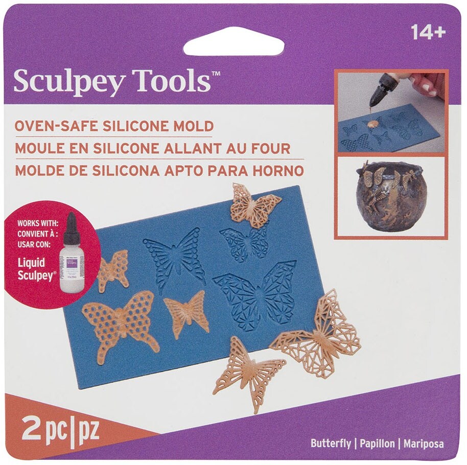 Sculpey Tools Oven-Safe Silicone Mold-Geo Butterfly