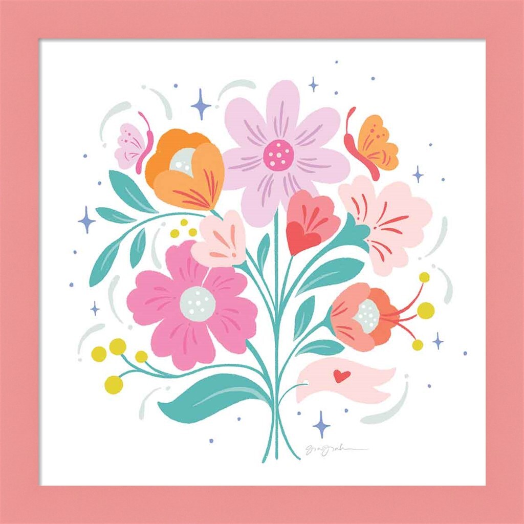 Bright Bouquet I by Gia Graham 14&#x22; x 14&#x22; Framed Wall Art