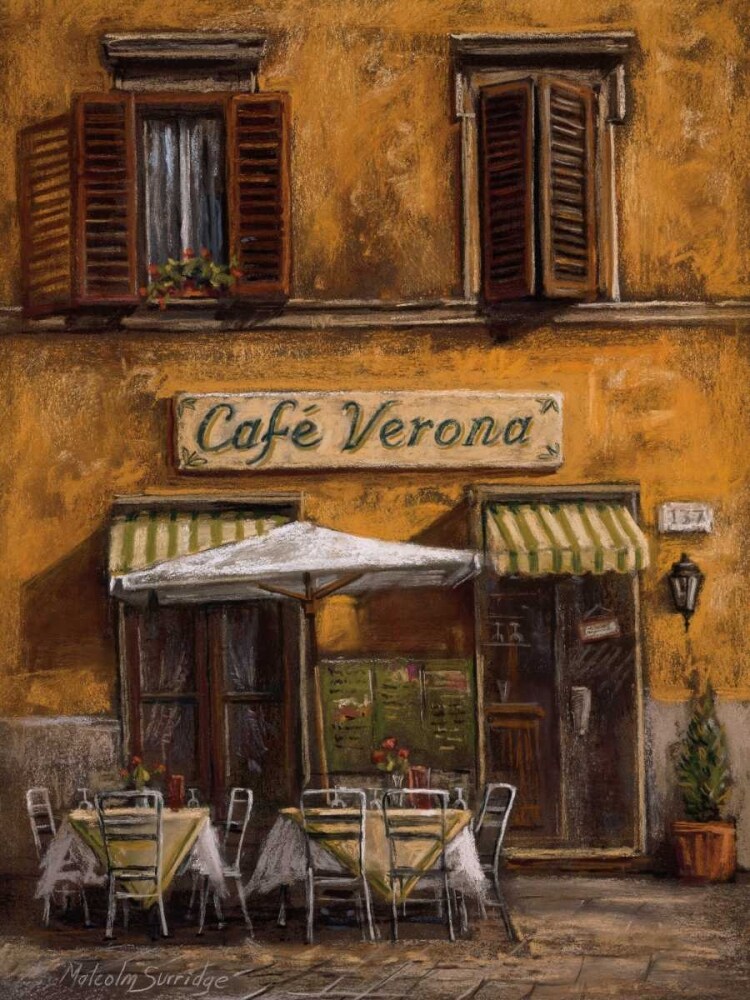Cafe Verona Poster Print by Malcolm Surridge - Item # VARPDX12242