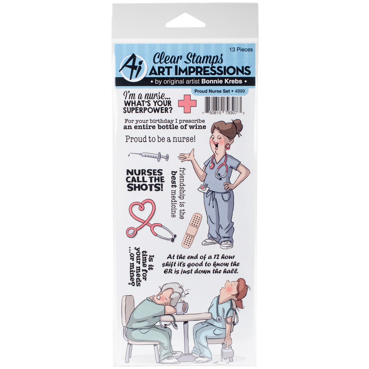 Art Impressions Work &#x26; Play Clear Stamps-Proud Nurse