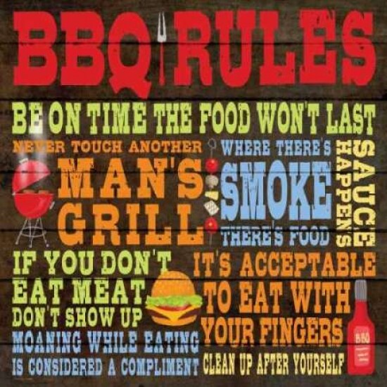 BBQ Rules Poster Print by Stephanie Marrott - Item # VARPDXSM10413