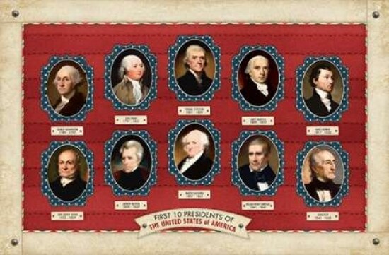 10 Presidents Poster Print by  Stephanie Marrott - Item # VARPDXSM1601062