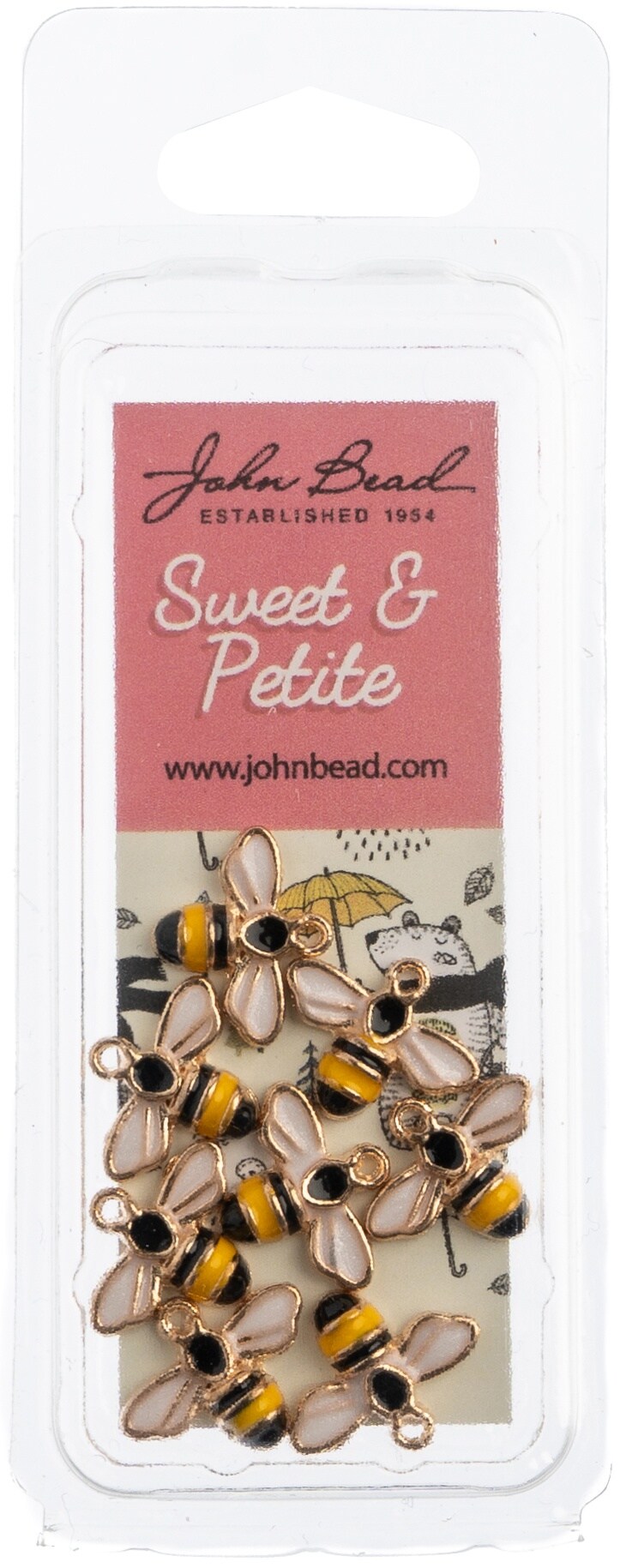 Eyelet Outlet Shape Brads 12/Pkg-Mini Bees