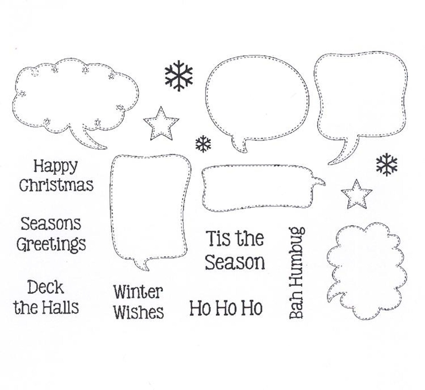 Creative Expressions  - Clear Stamp Set- Festive Speech Bubbles