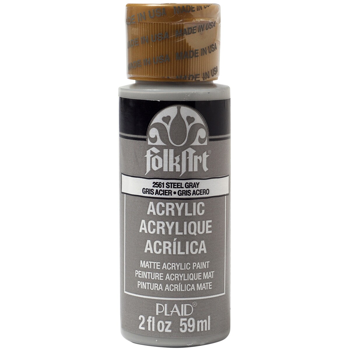 FolkArt Acrylic Paint 2ozSteel Gray Michaels