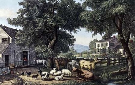 Old Homestead Poster Print by Currier and Ives - Item # VARPDX277193