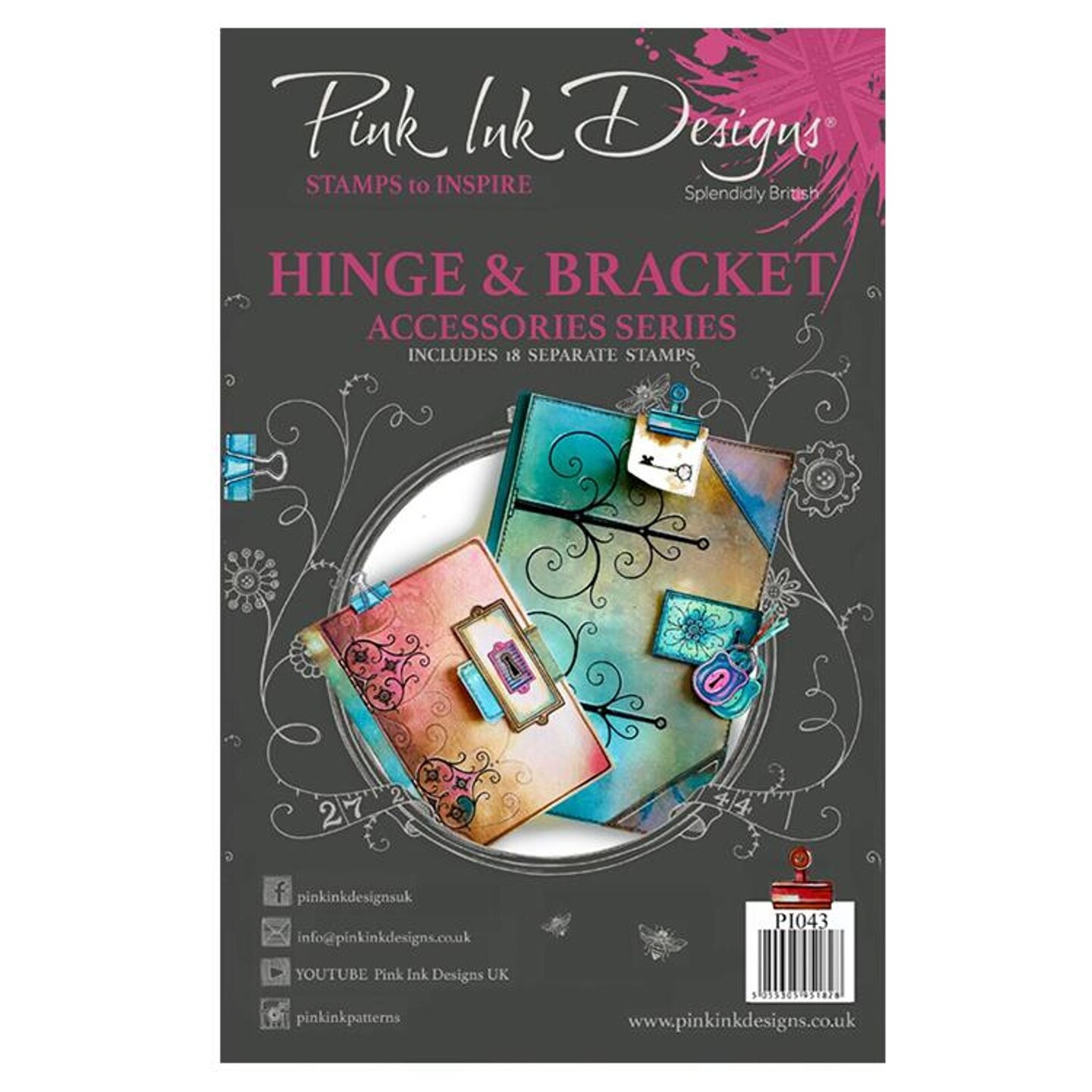 Pink Ink Designs  Clear Stamp Hinge &#x26; Bracket