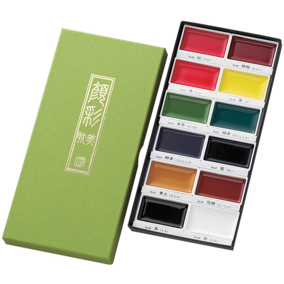 Kuretake Gansai Tambi 12 Color Set-Assorted Colors