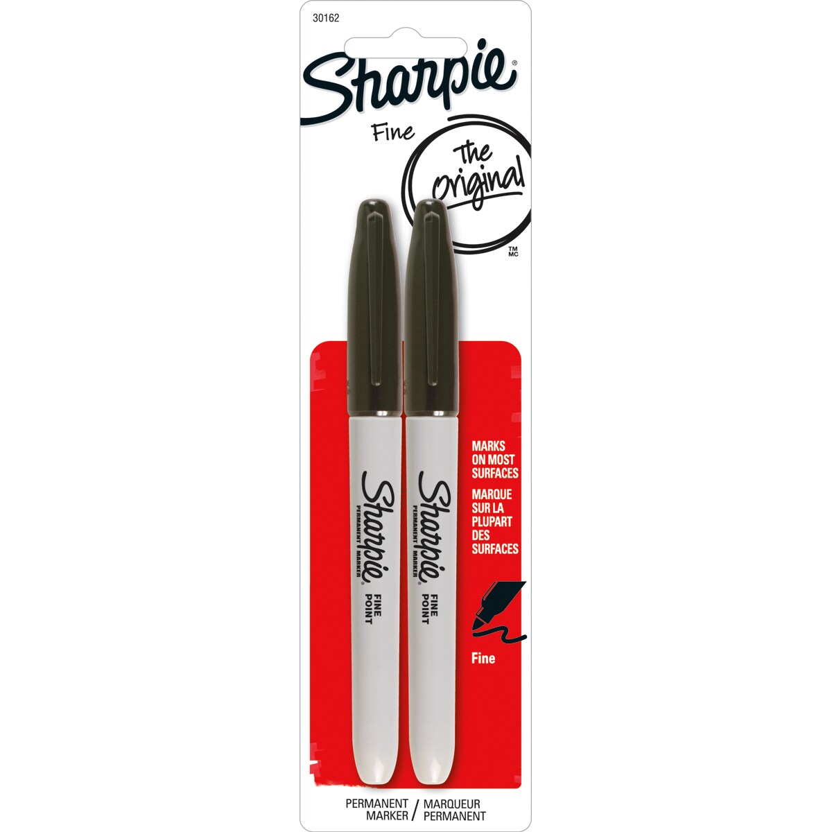 Sharpie - Permanent Marker: Black, AP Non-Toxic, Twin Tip Fine