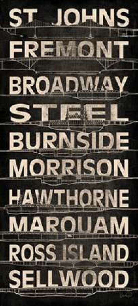 Portland Bridges II Poster Print by N. Harbick - Item # VARPDXHRB386