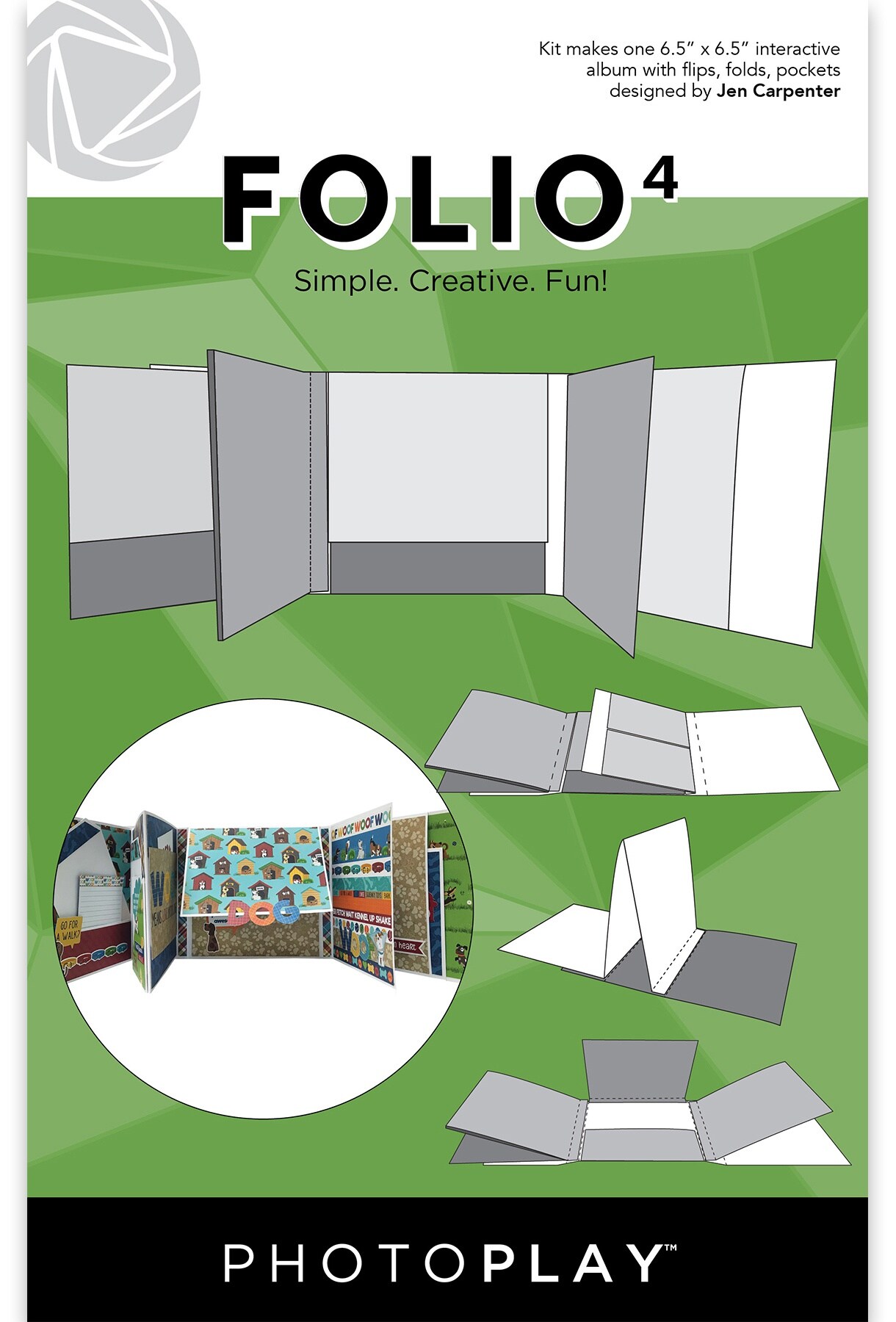PhotoPlay Folio 6.5&#x22;X6.5&#x22;-White