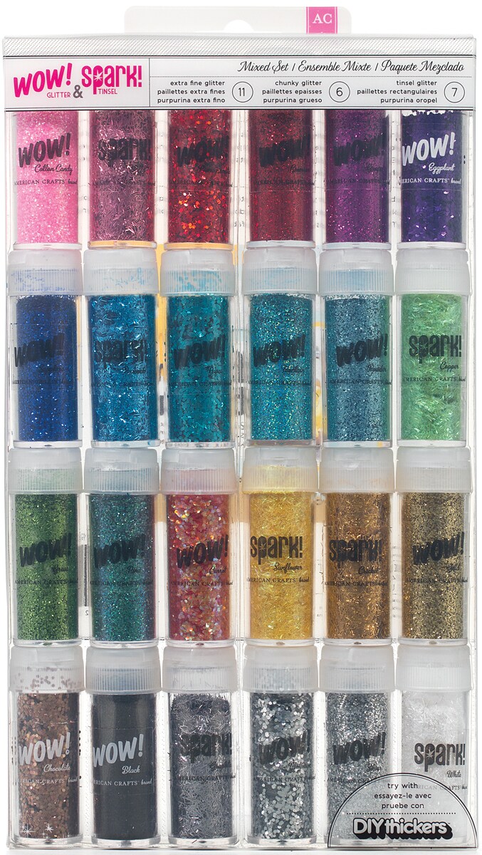 Wow! Glitter &#x26; Spark! Tinsel Set 24/Pkg-