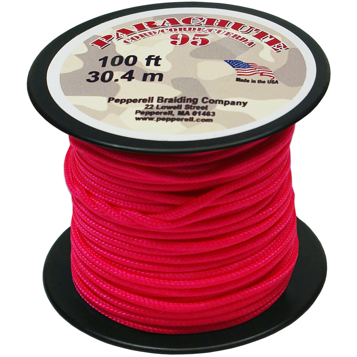 Pepperell Braiding Company Parachute Cord 1.9mmX100&#x27;-Neon Pink