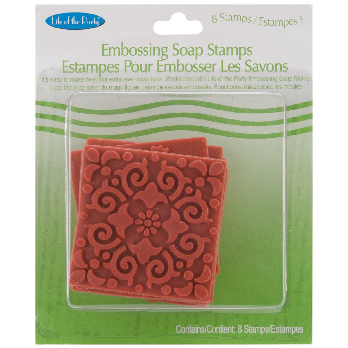 Life Of The Party Soap Embossing Stamp Assortment 8/Pkg-Square