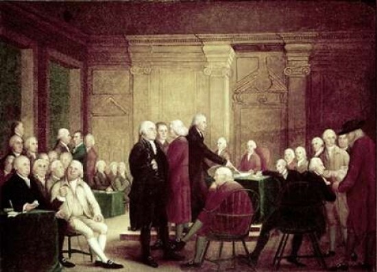 Congress Voting Independence c. 1784 - 1788 Poster Print by  Robert Pine - Item # VARPDX279405