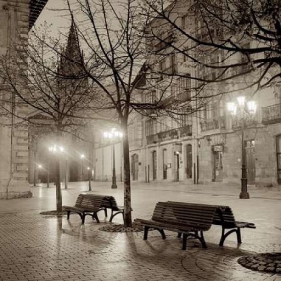 Oviedo Cathedral y Bancs - 2 Poster Print by Alan Blaustein - Item # VARPDXABSP5