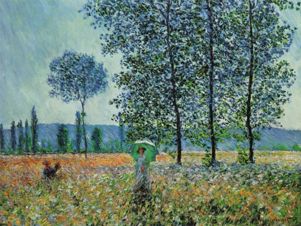 Felder im Fruhling Poster Print by Claude Monet # CM2166