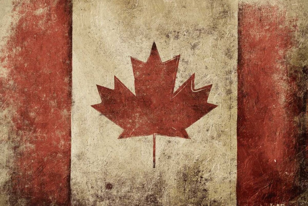 Canadian Rustic Flag Poster Print by Jace Grey - Item # VARPDXJGRC625A