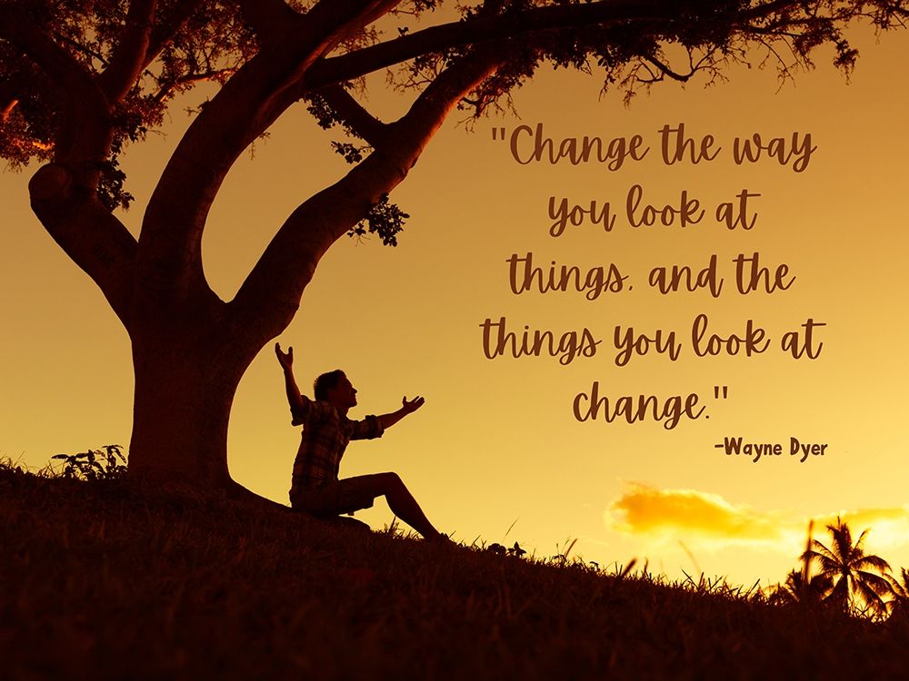 Wayne Dyer Quote: Change by ArtsyQuotes - Item # VARPDXARTSYQUOTES002783