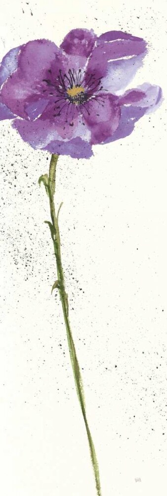 Mint Poppies I in Purple Crop Poster Print by Chris Paschke - Item # VARPDX32860