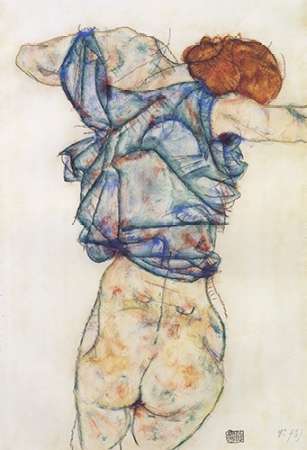 Woman Undressing Poster Print by Egon Schiele - Item # VARPDX374383