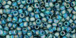 Toho 11/0 Round Japanese Seed Bead, #167BDF, Transparent AB Frost Teal, 13 grams