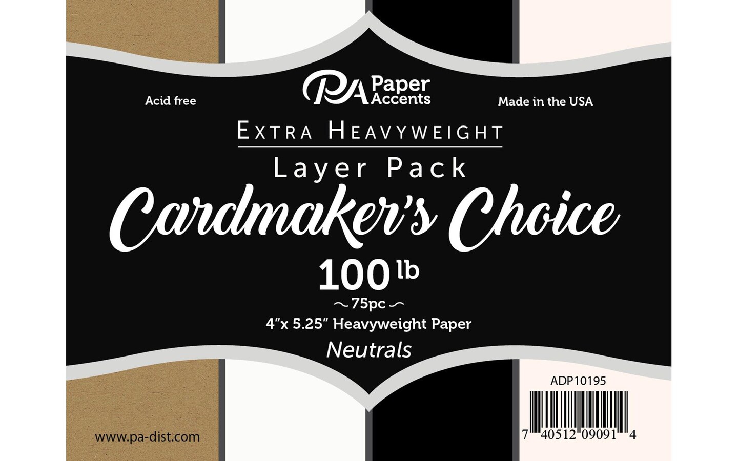 Cardmakers Choice Card Layer 4x5.25 100lb Neut75pc