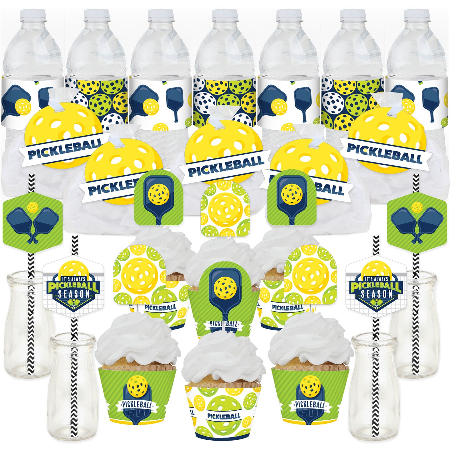 Big Dot Of Happiness Let's Rally Pickleball Geschenkboxen – Set Mit 12 Quadratischen Boxen Für Partys