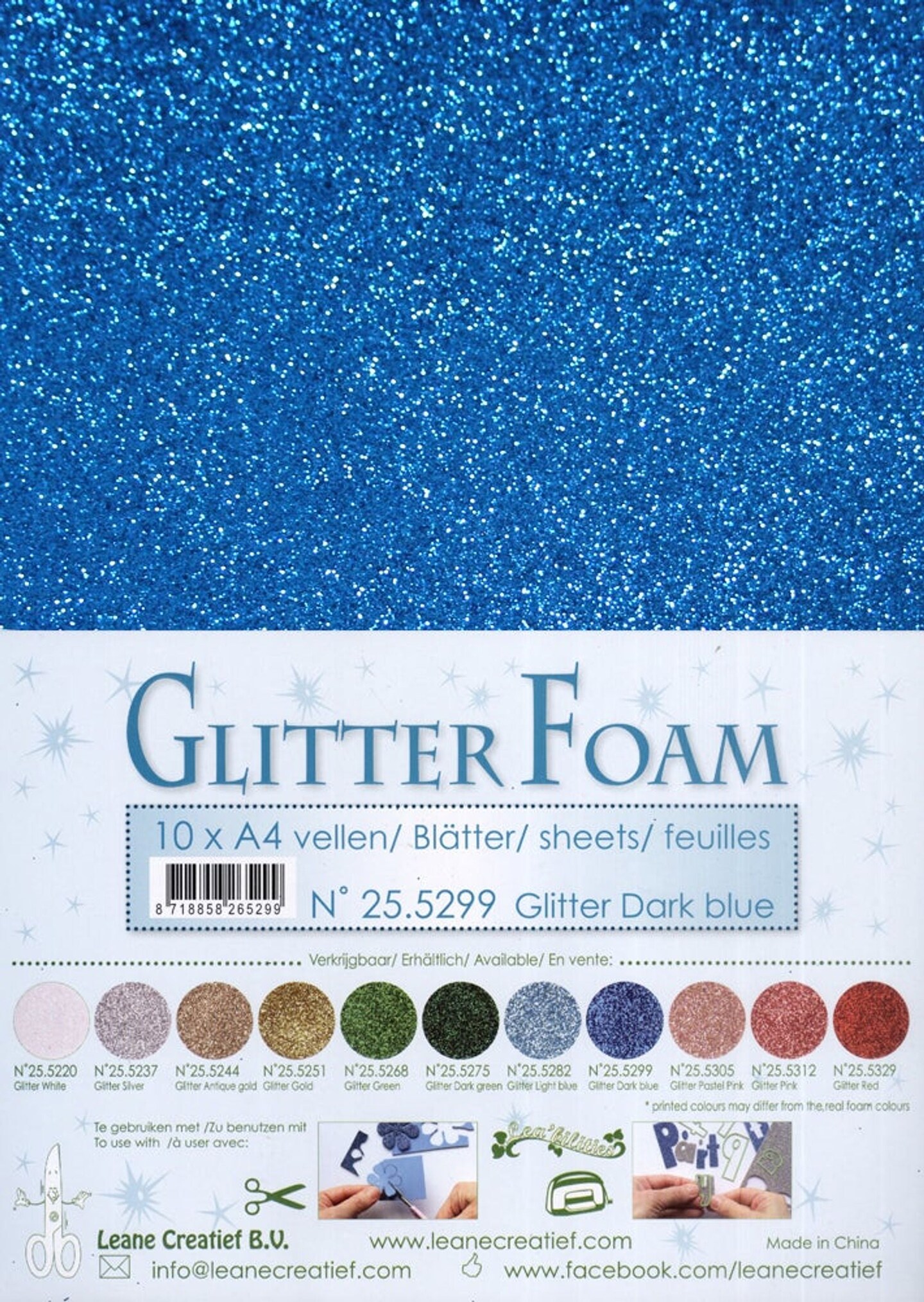 10 Glitter Foam Sheets A4 Dark Blue Michaels