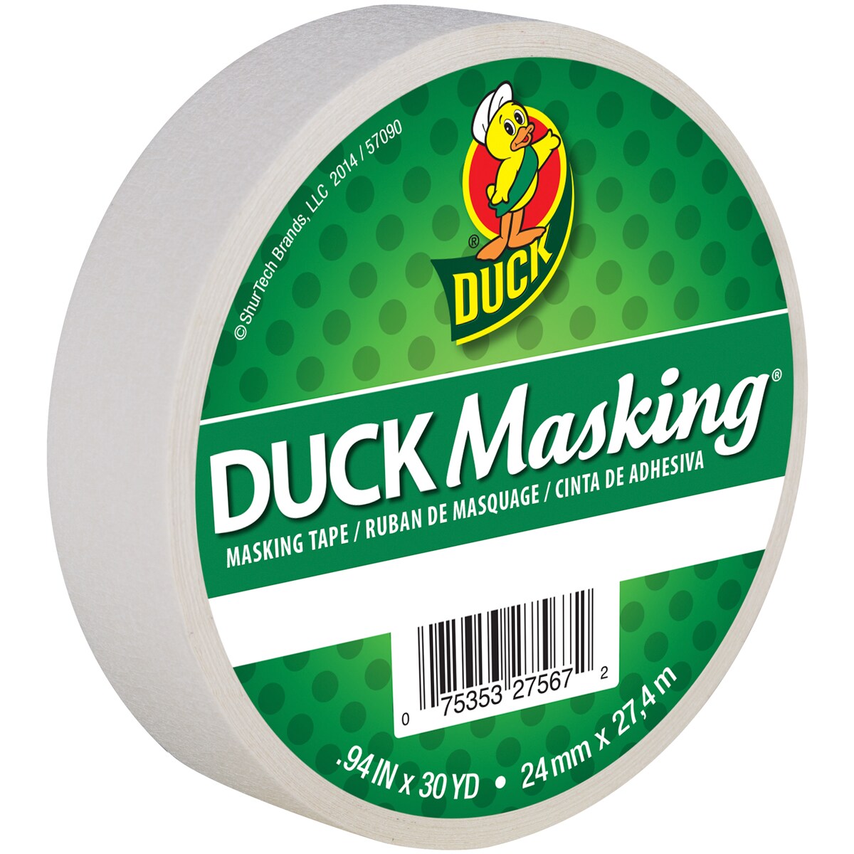 Duck Masking Tape .94&#x22;X30yd-White