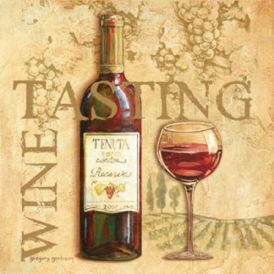 Wine Tasting Square Poster Print by Gregory Gorham - Item # VARPDXGOR359