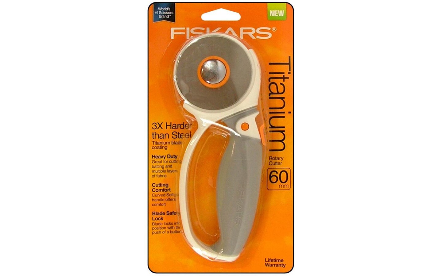 Fiskars Rotary Cutter - 60mm Comfort Loop Grip (Titanium