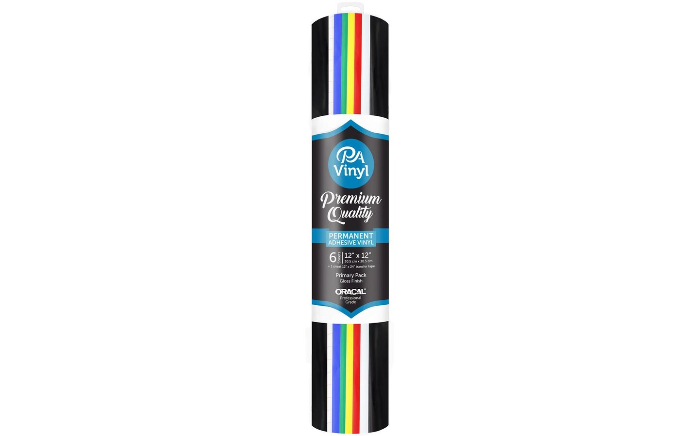 Vinyl 12x12 Roll 6 Sheet Permanent Primary w/Tape