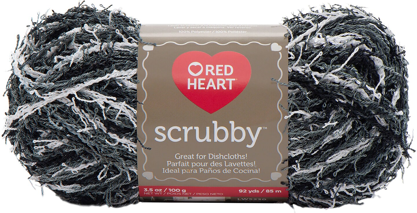 Red Heart Scrubby Yarn-Marble