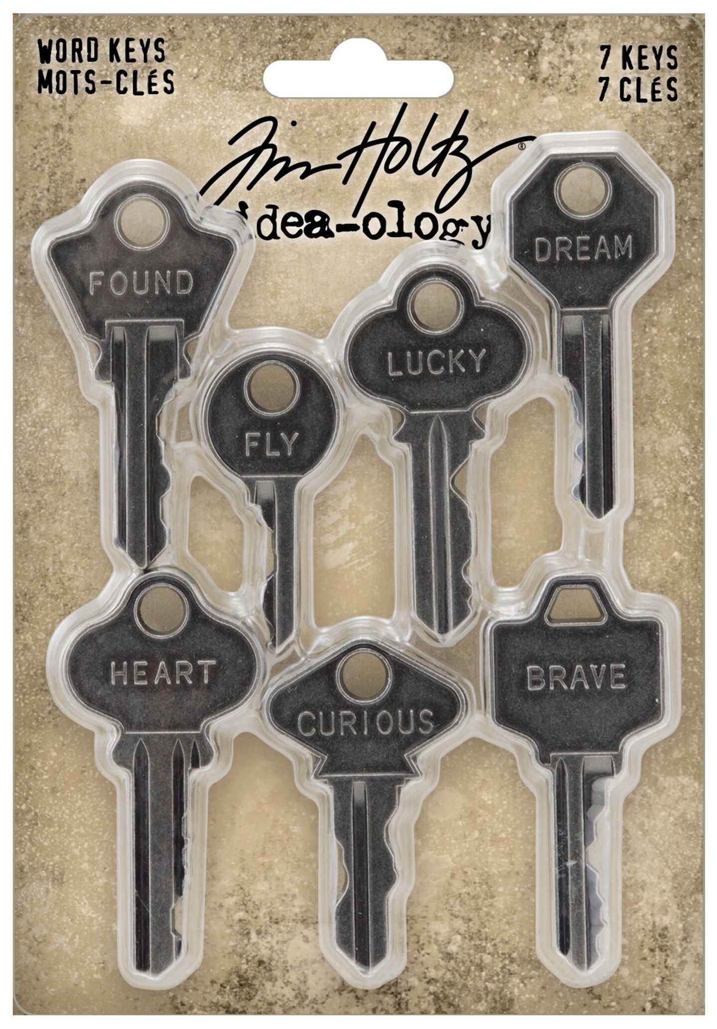 Idea-Ology Metal Word Keys 7/Pkg
