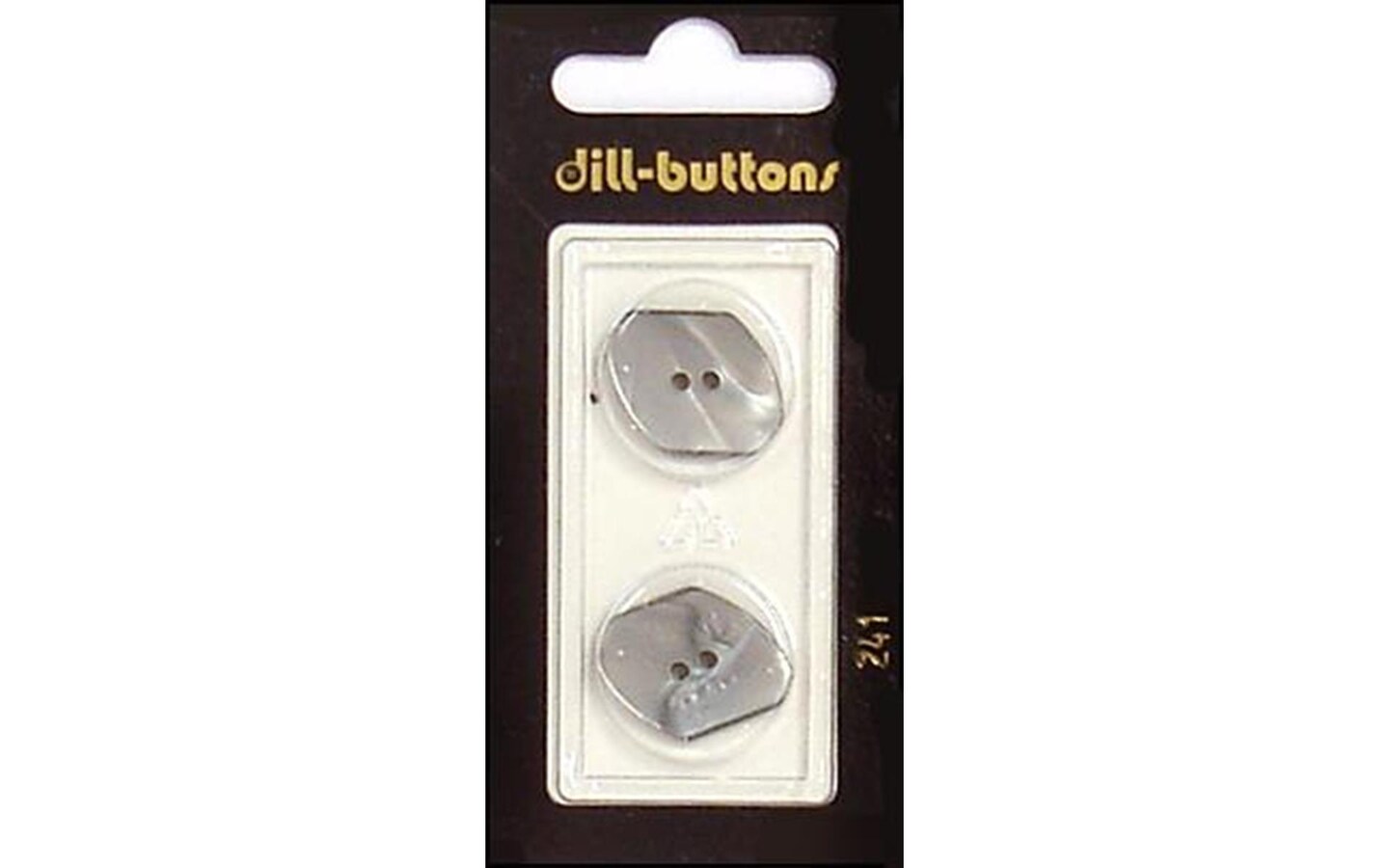 Dill Buttons 20mm 2pc 2 Hole Grey