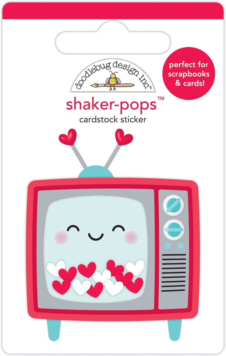 Doodlebug Shaker-Pops 3D Stickers-Telly Time
