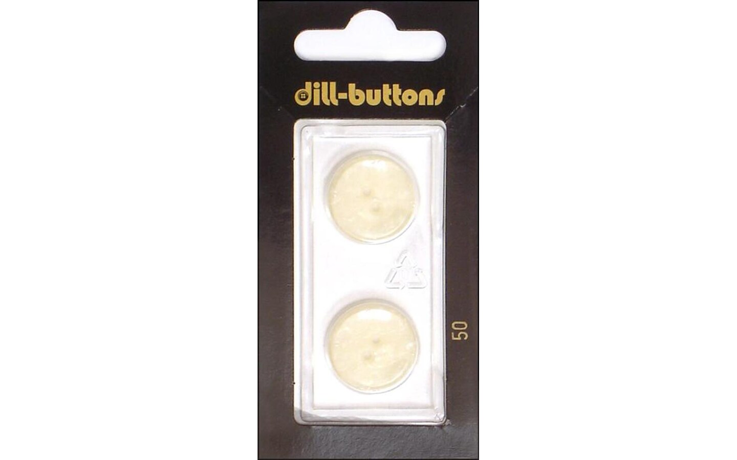 Dill Buttons 18mm 2pc 2 Hole White