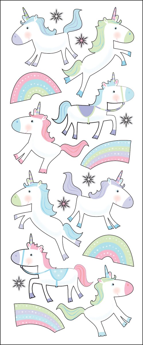 Sticko Dimensional Stickers-Unicorns