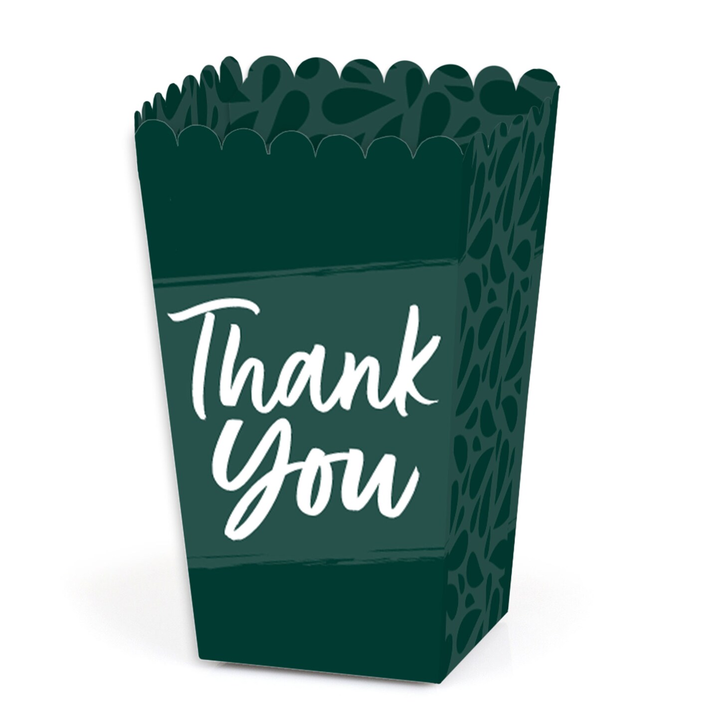 Big Dot of Happiness Emerald Elegantly Simple - Guest Party Favor Popcorn Treat Boxes - Set of 12