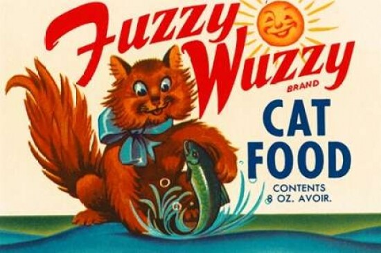 Fuzzy Wuzzy Brand Cat Food Poster Print by Retrolabel - Item # VARPDX376098