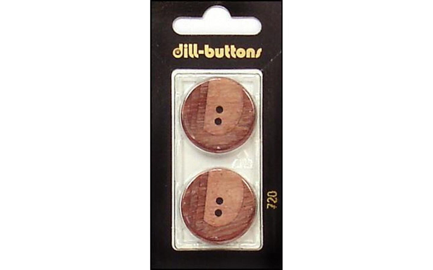 Dill Buttons 25mm 2pc 2 Hole Wine Red