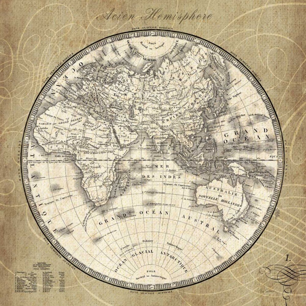 French World Map II Poster Print by Sue Schlabach - Item # VARPDX13226