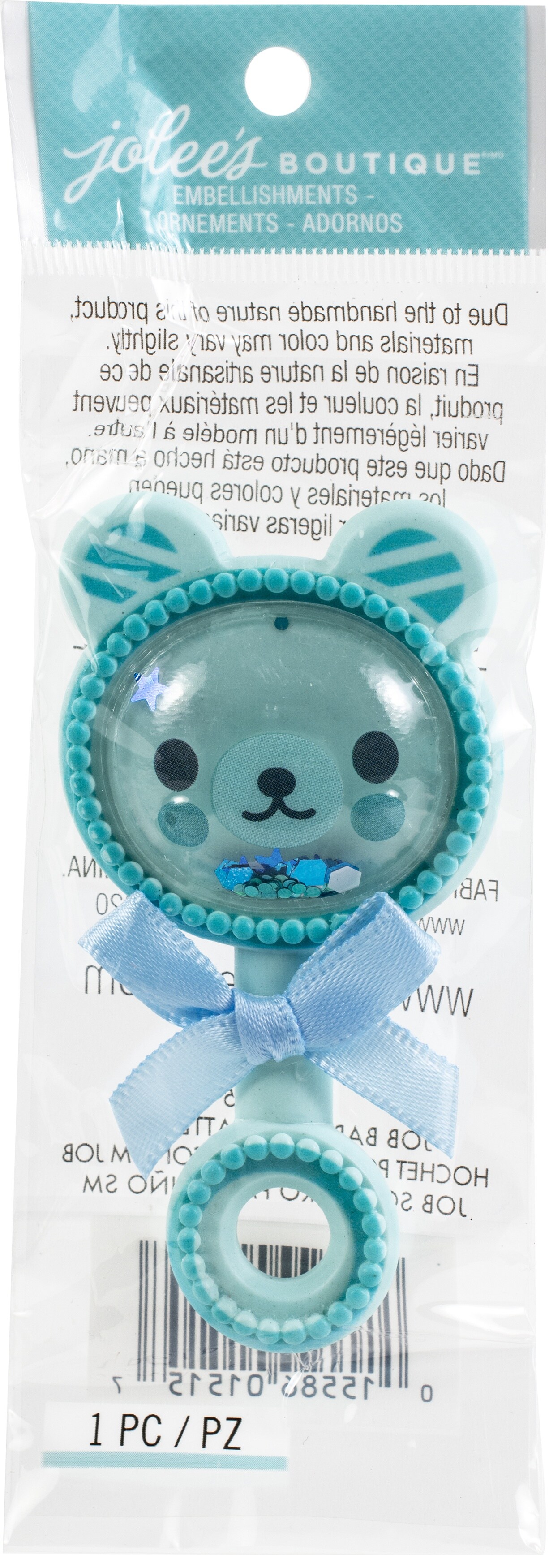 Jolee&#x27;s Boutique Themed Embellishment-Baby Boy Rattle