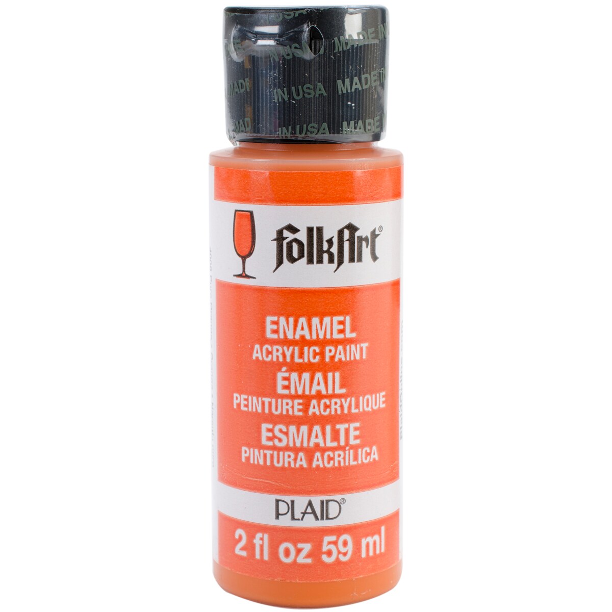 FolkArt Enamel Paint 2oz-Pure Orange