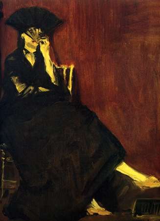 Berthe Morisot with Fan Poster Print by Edouard Manet - Item # VARPDX373482