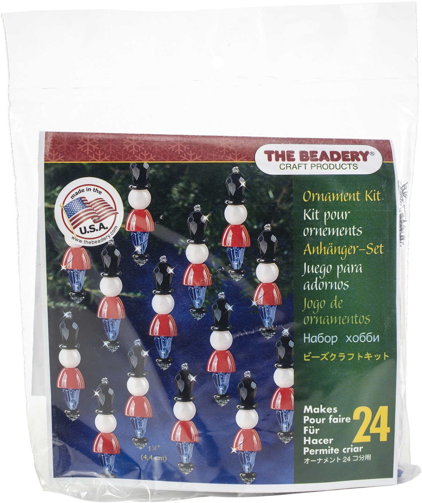 The Beadery Holiday Beaded Ornament Kit-Mini Toy Soldier Makes 24