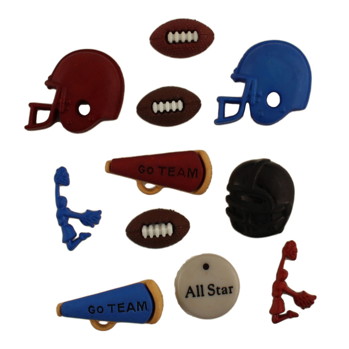 Buttons Galore and More Craft & Sewing Buttons - Football- 30 Buttons